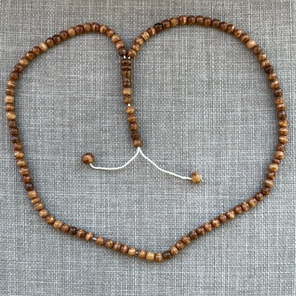 Real Wood Beads Religious Islamic Tasbeeh Brown Tone Handmade Prayer Beads New - Picture 3 of 7
